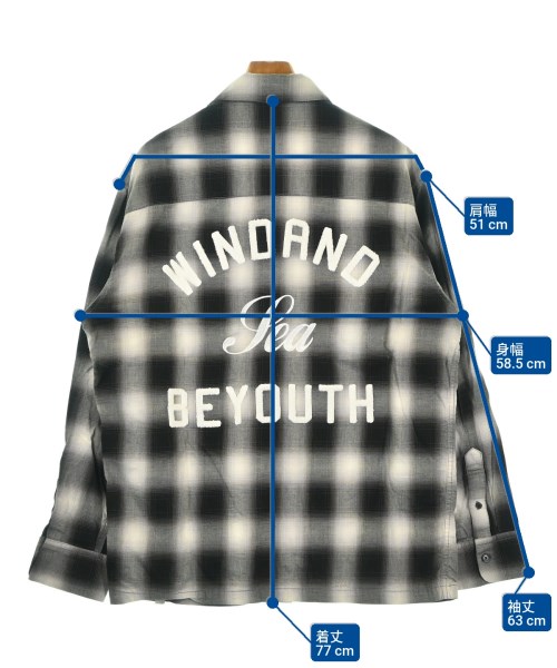 WIND AND SEA（ウィンダンシー）カジュアルシャツ グレー サイズ:L メンズ/2200675068130