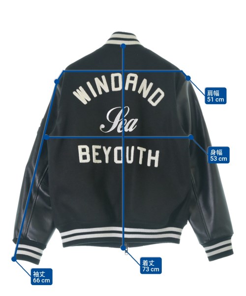 WIND AND SEA（ウィンダンシー）スタジャン 黒 サイズ:L メンズ/2200675068208
