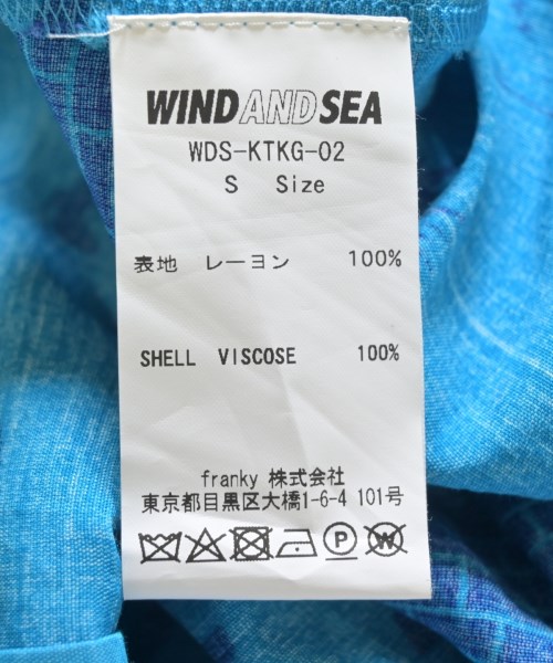 WIND AND SEA（ウィンダンシー）カジュアルシャツ 青 サイズ:S メンズ/2200708999134