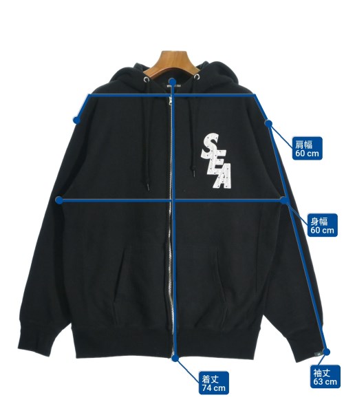 WIND AND SEA（ウィンダンシー）パーカー 黒 サイズ:XL メンズ/2200667985049