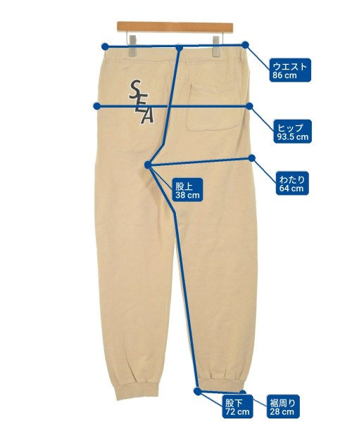 WIND AND SEA（ウィンダンシー）スウェットパンツ ベージュ サイズ:L メンズ/2200670489060