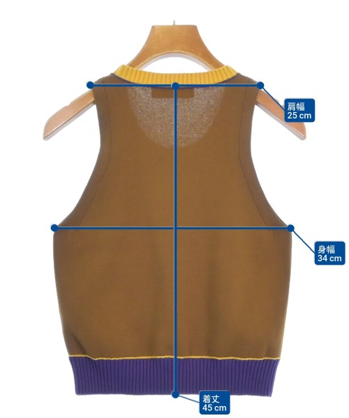 CABaN（キャバン）ベスト/ノースリーブ 茶 サイズ:F レディース/2200611749079