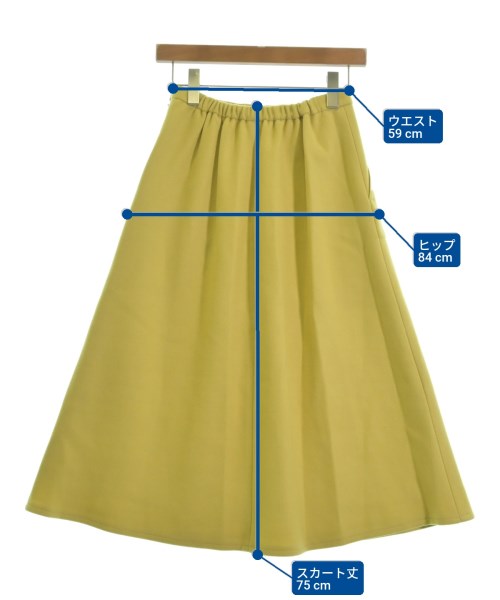 SHIPS any（シップスエニィ）ロング・マキシ丈スカート 黄 サイズ:F レディース/2200622041377