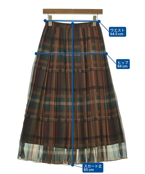 SHIPS any（シップスエニィ）ロング・マキシ丈スカート 茶 サイズ:38(M位) レディース/2200635686176