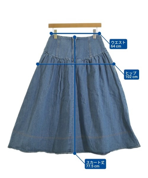 SHIPS any（シップスエニィ）ロング・マキシ丈スカート 青 サイズ:36(S位) レディース/2200631843016