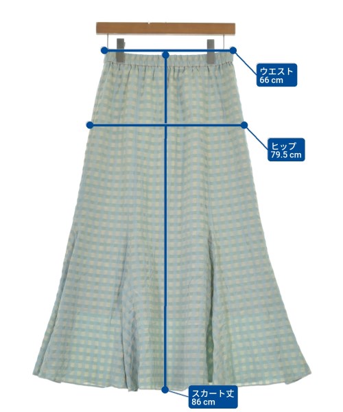 SHIPS any（シップスエニィ）ロング・マキシ丈スカート 青 サイズ:38(M位) レディース/2200613644280