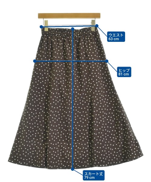 SHIPS any（シップスエニィ）ロング・マキシ丈スカート 茶 サイズ:38(M位) レディース/2200671012083