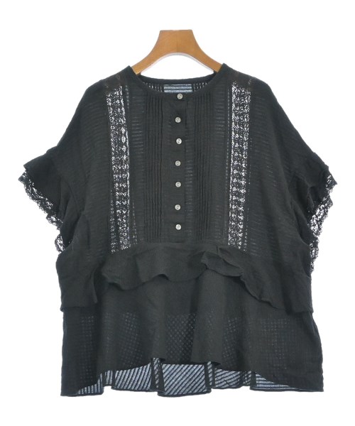 SHIPS any(シップスエニィ)ブラウス 黒 サイズ:F/2200671379032