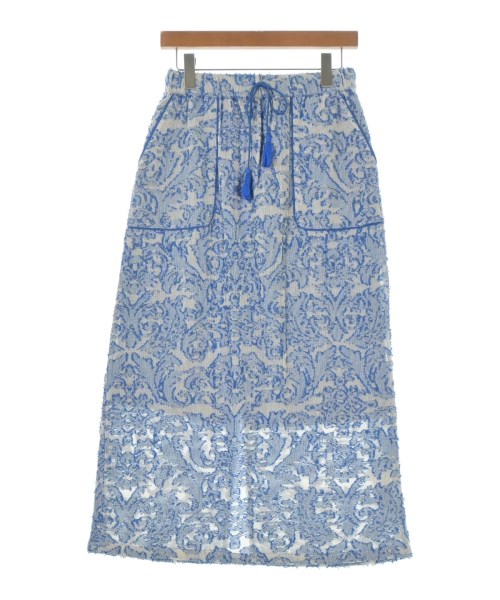 SHIPS any(シップスエニィ)ロング・マキシ丈スカート 青 サイズ:F/2200674068056