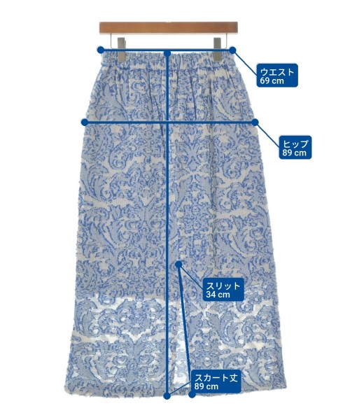 SHIPS any（シップスエニィ）ロング・マキシ丈スカート 青 サイズ:F レディース/2200674068056