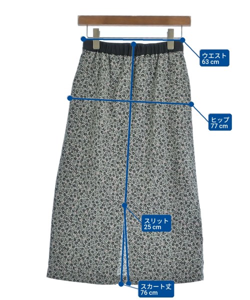 SHIPS any（シップスエニィ）ロング・マキシ丈スカート グレー サイズ:38(M位) レディース/2200635417060