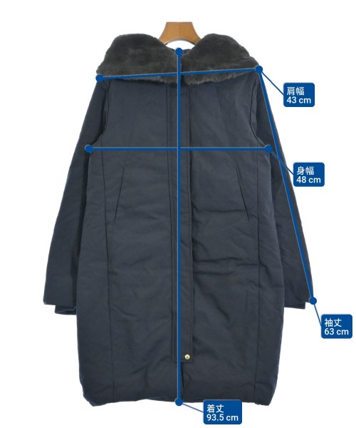 SHIPS any（シップスエニィ）ダウンコート 紺 サイズ:38(M位) レディース/2200648249016