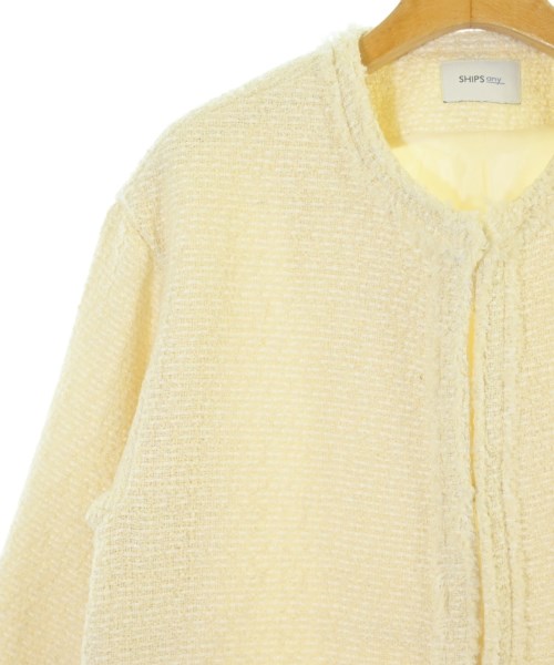 SHIPS any（シップスエニィ）ノーカラージャケット 白 サイズ:F レディース/2200645499018