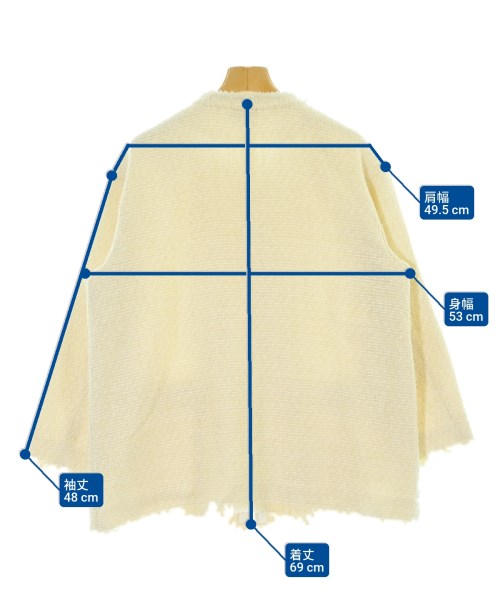 SHIPS any（シップスエニィ）ノーカラージャケット 白 サイズ:F レディース/2200645499018