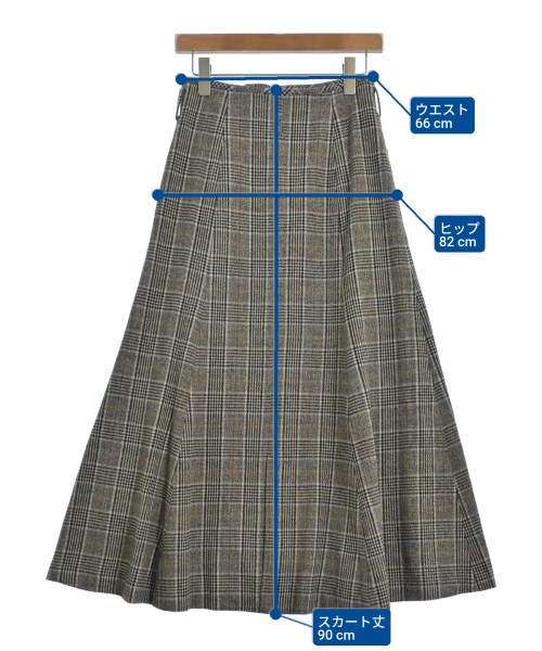 SHIPS any（シップスエニィ）ロング・マキシ丈スカート 茶 サイズ:36(S位) レディース/2200645912098