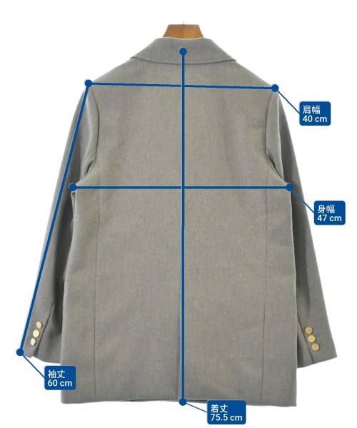 SHIPS any（シップスエニィ）カジュアルジャケット グレー サイズ:38(M位) レディース/2200671403010