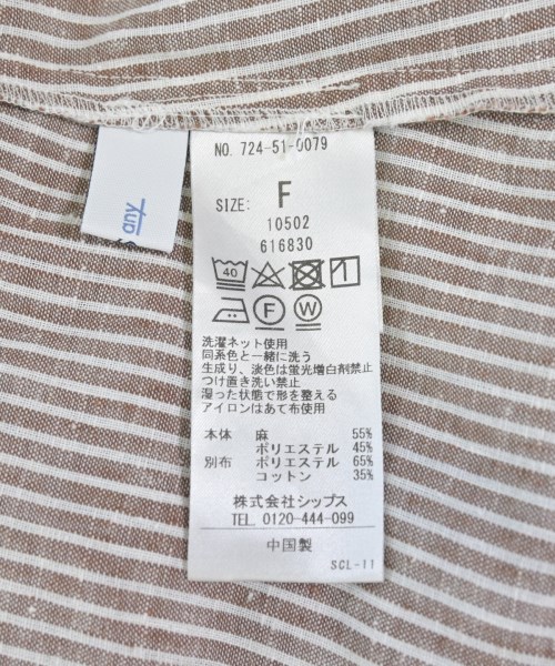 SHIPS any（シップスエニィ）シャツワンピース 茶 サイズ:F レディース/2200726004285