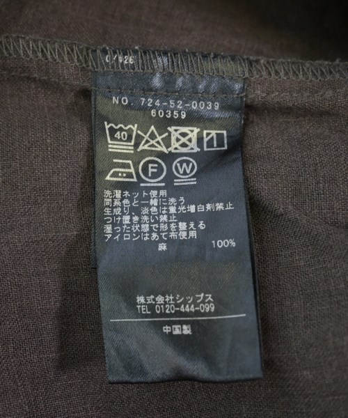 SHIPS any（シップスエニィ）シャツワンピース 茶 サイズ:F レディース/2200726004308
