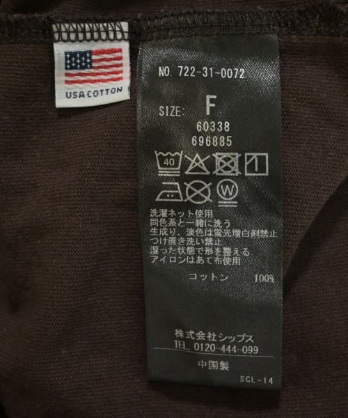 SHIPS any（シップスエニィ）Tシャツ・カットソー 茶 サイズ:F レディース/2200715004081