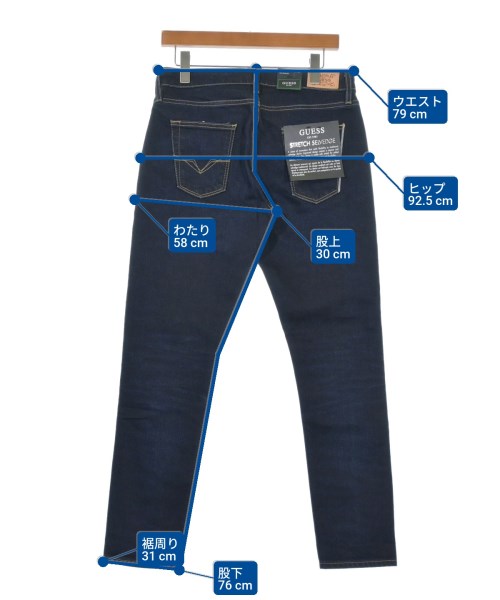 GUESS（ゲス）デニムパンツ 紺 サイズ:30(M位) メンズ/2200611419255