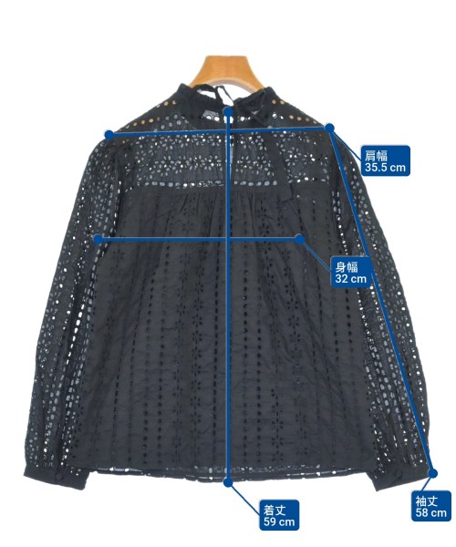 J.CREW（ジェイクルー）ブラウス 黒 サイズ:F レディース/2200604056412