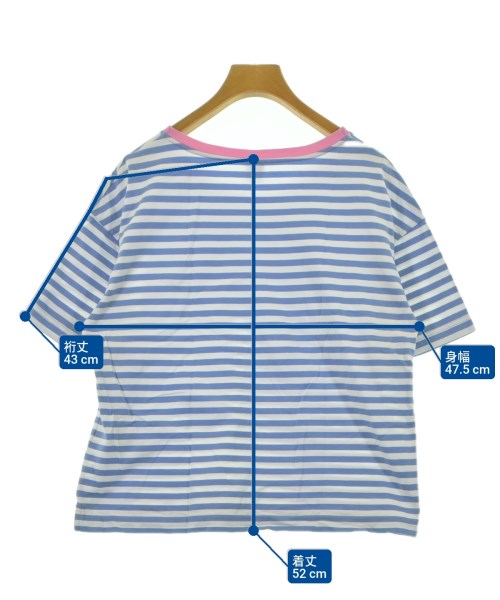 PETIT BATEAU（プチバトー）Tシャツ・カットソー 青 サイズ:L レディース/2200614402094