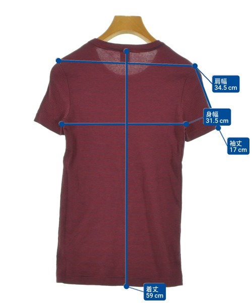 PETIT BATEAU（プチバトー）Tシャツ・カットソー 赤 サイズ:S レディース/2200621173178