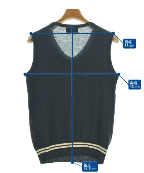 FRED PERRY（フレッドペリー）ベスト 紺 サイズ:S メンズ/2200630874042