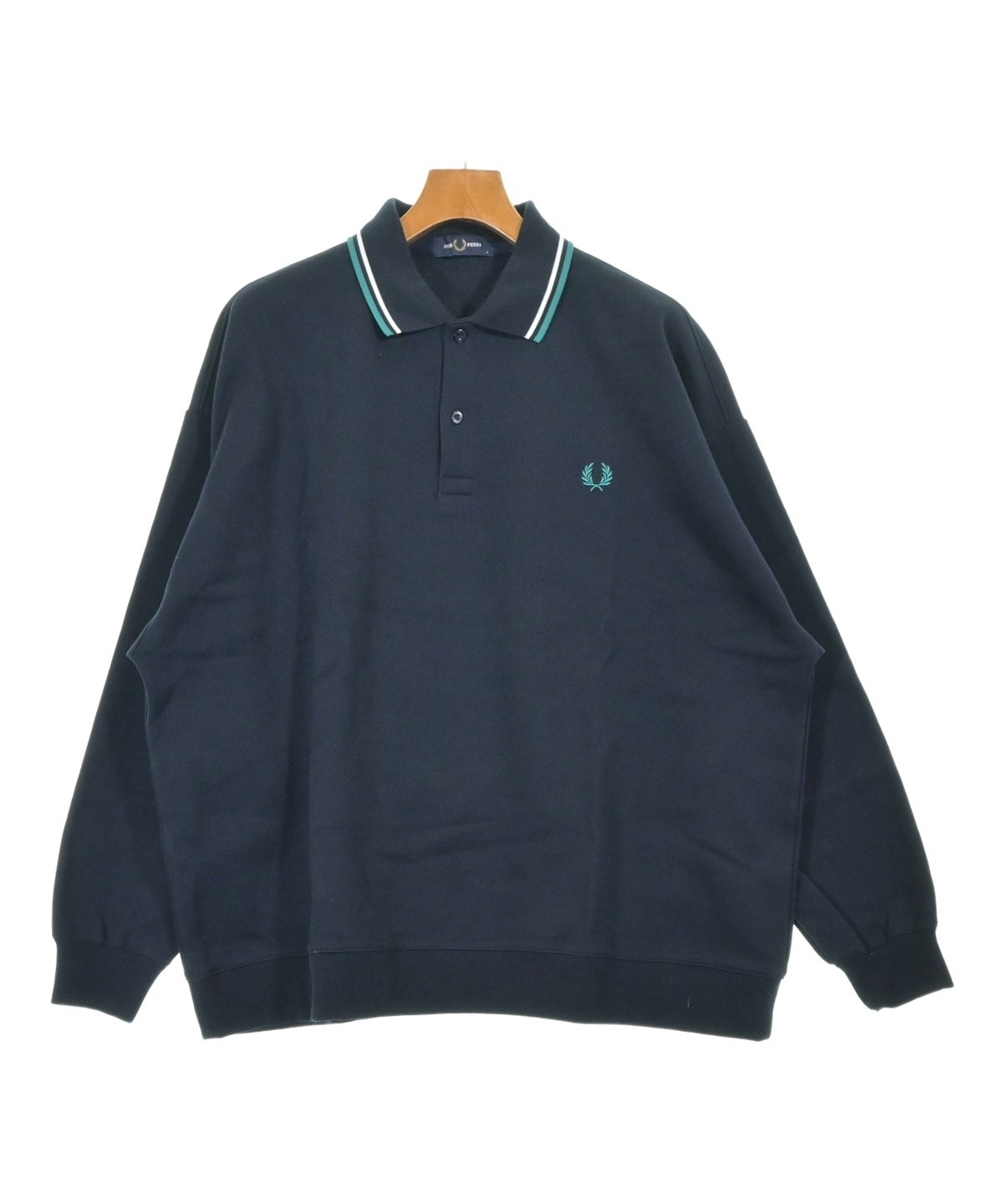 FRED PERRY（フレッドペリー）ポロシャツ 紺 サイズ:L メンズ