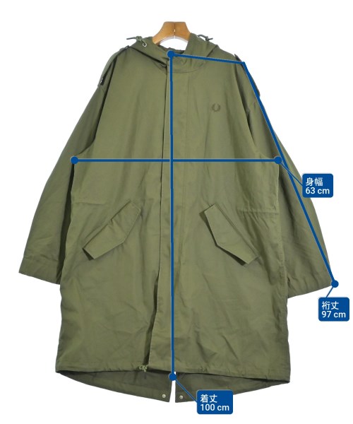 FRED PERRY（フレッドペリー）モッズコート カーキ サイズ:L メンズ/2200695834012