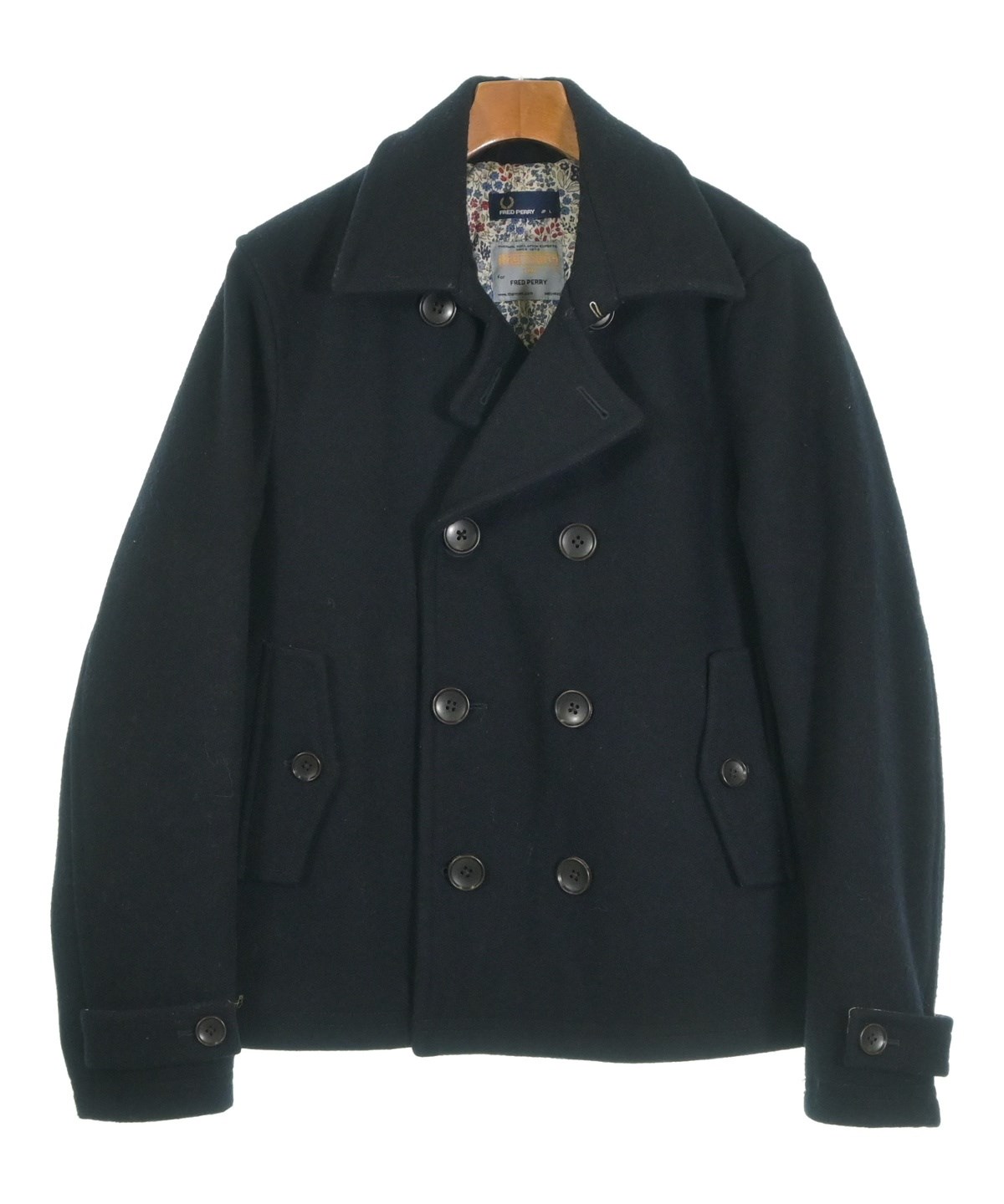 FRED PERRY（フレッドペリー）ピーコート 黒 サイズ:L メンズ