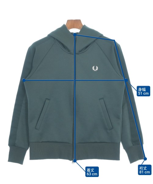 FRED PERRY（フレッドペリー）パーカー 緑 サイズ:S メンズ/2200665733031