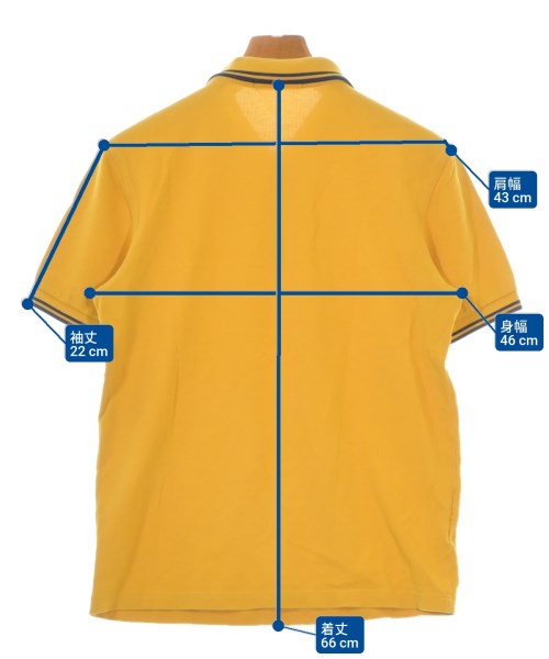 FRED PERRY（フレッドペリー）ポロシャツ 黄 サイズ:M メンズ/2200685041253