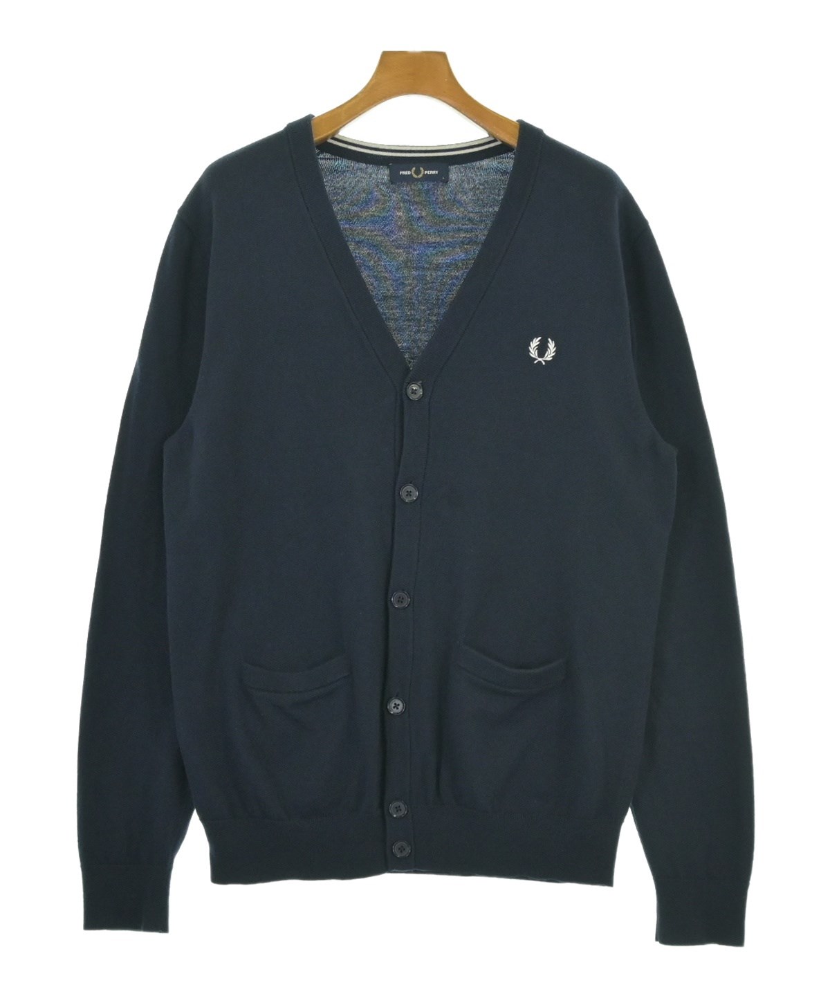 FRED PERRY（フレッドペリー）カーディガン 紺 サイズ:L メンズ