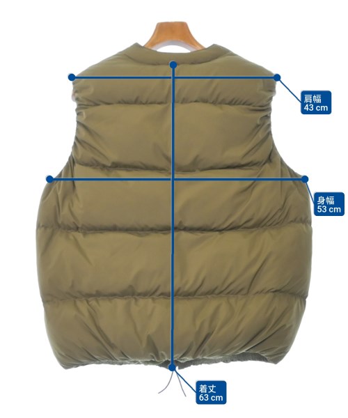 THE DUFFER OF ST. GEORGE（ザダファーオブセントジョージ）ダウンジャケット/ダウンベスト カーキ サイズ:M メンズ/2200636706057