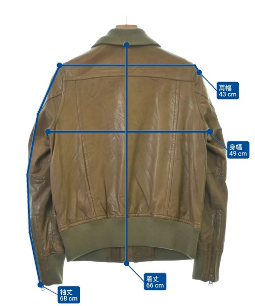 THE DUFFER OF ST. GEORGE（ザダファーオブセントジョージ）ライダース 茶 サイズ:L メンズ/2200623814017