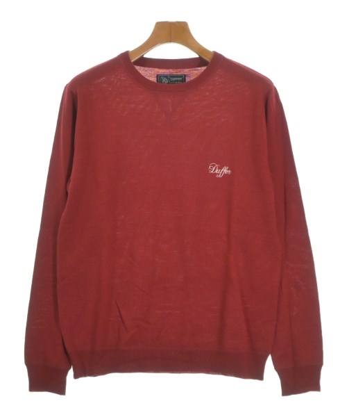 THE DUFFER OF ST. GEORGE(ザダファーオブセントジョージ)ニット・セーター 赤 サイズ:L/2200462411194