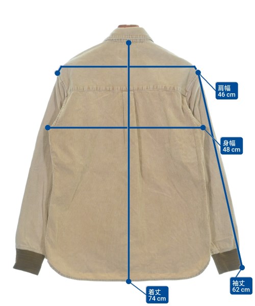 THE DUFFER OF ST. GEORGE（ザダファーオブセントジョージ）カジュアルシャツ ベージュ サイズ:L メンズ/2200651394017