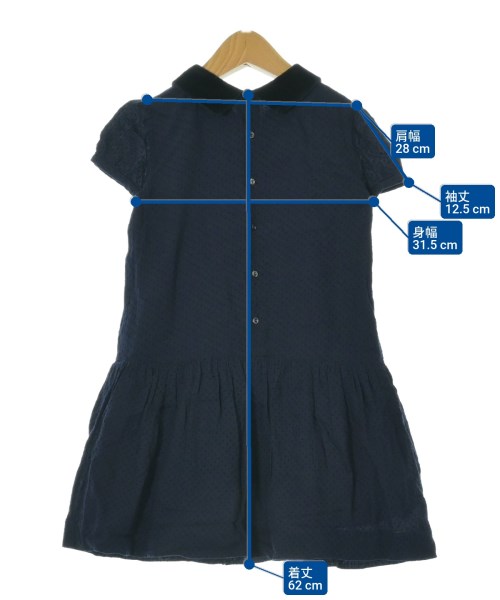 bonpoint（ボンポワン）ワンピース（その他） 紺 サイズ:8(120cm位) キッズ/2200675934190