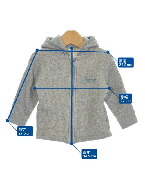 bonpoint（ボンポワン）パーカー グレー サイズ:80(12M) キッズ/2200650068124