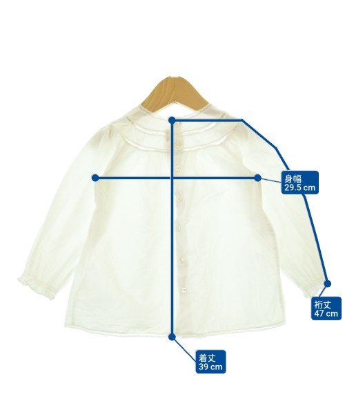 bonpoint（ボンポワン）シャツ 白 サイズ:100(3T-4T) キッズ/2200655453130