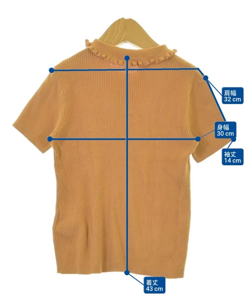 bonpoint（ボンポワン）ニット 黄 サイズ:130(9T-10T) キッズ/2200657186074