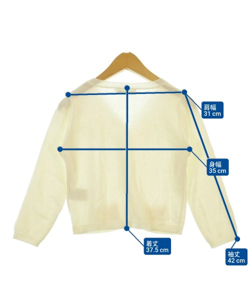 bonpoint（ボンポワン）ニット 白 サイズ:130(9T-10T) キッズ/2200657186289