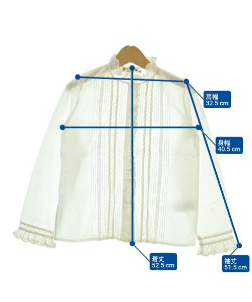 bonpoint（ボンポワン）シャツ 白 サイズ:130(9T-10T) キッズ/2200664219895