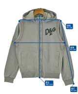 D&G JUNIOR（ディーアンドジージュニア）パーカー グレー サイズ:M(120cm位) キッズ/2200641181030