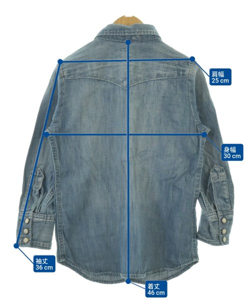 DENIM DUNGAREE（デニムアンドダンガリー）シャツ 青 サイズ:110(5T-6T) キッズ/2200687786381