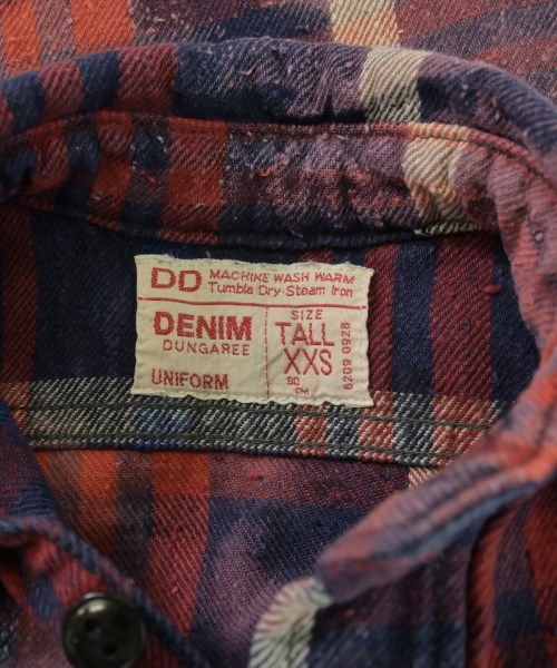 DENIM DUNGAREE（デニムアンドダンガリー）シャツ 赤 サイズ:XXS(80cm位) キッズ/2200687786398