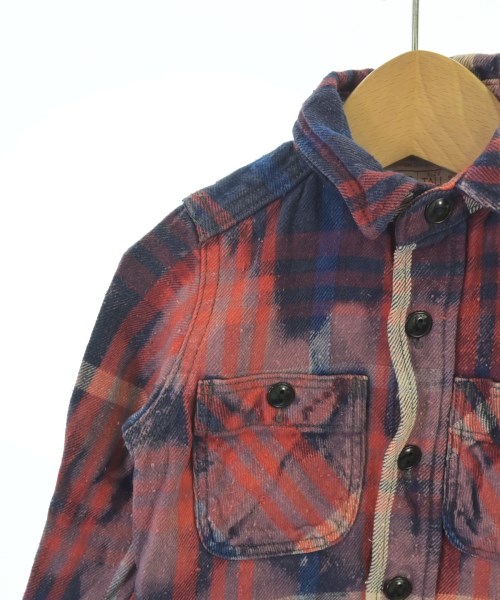 DENIM DUNGAREE（デニムアンドダンガリー）シャツ 赤 サイズ:XXS(80cm位) キッズ/2200687786398