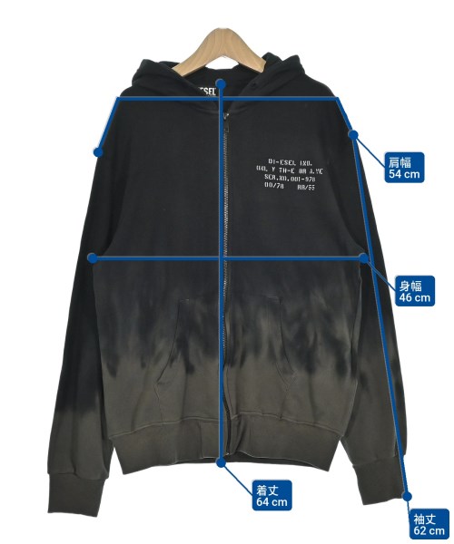 DIESEL KIDS（ディーゼルキッズ）パーカー 黒 サイズ:14(150cm位) キッズ/2200683263060