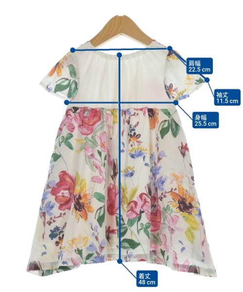 HAKKA KIDS（ハッカキッズ）ワンピース（その他） 白 サイズ:100(3T-4T) キッズ/2200654593073